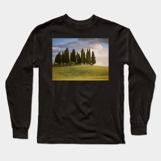 Group of cypress trees in Tuscan landscape Long Sleeve T-Shirt